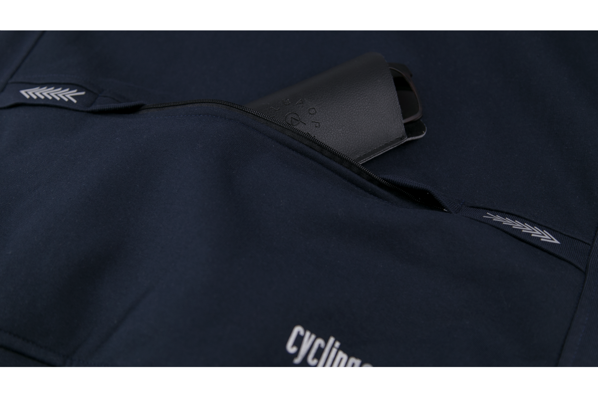 Cycling Sweatshirt (Reflective) - Navy Blue