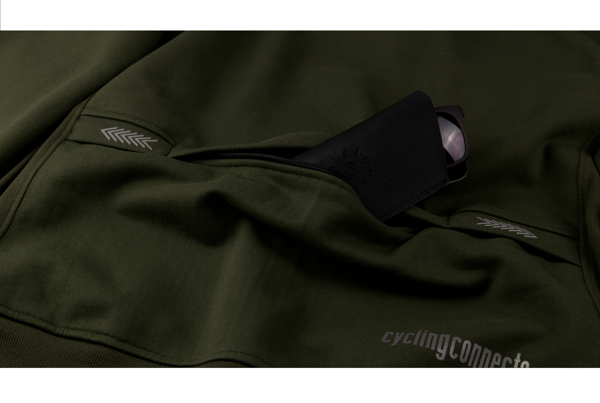 Cycling Sweatshirt (Reflective) - Olive Green