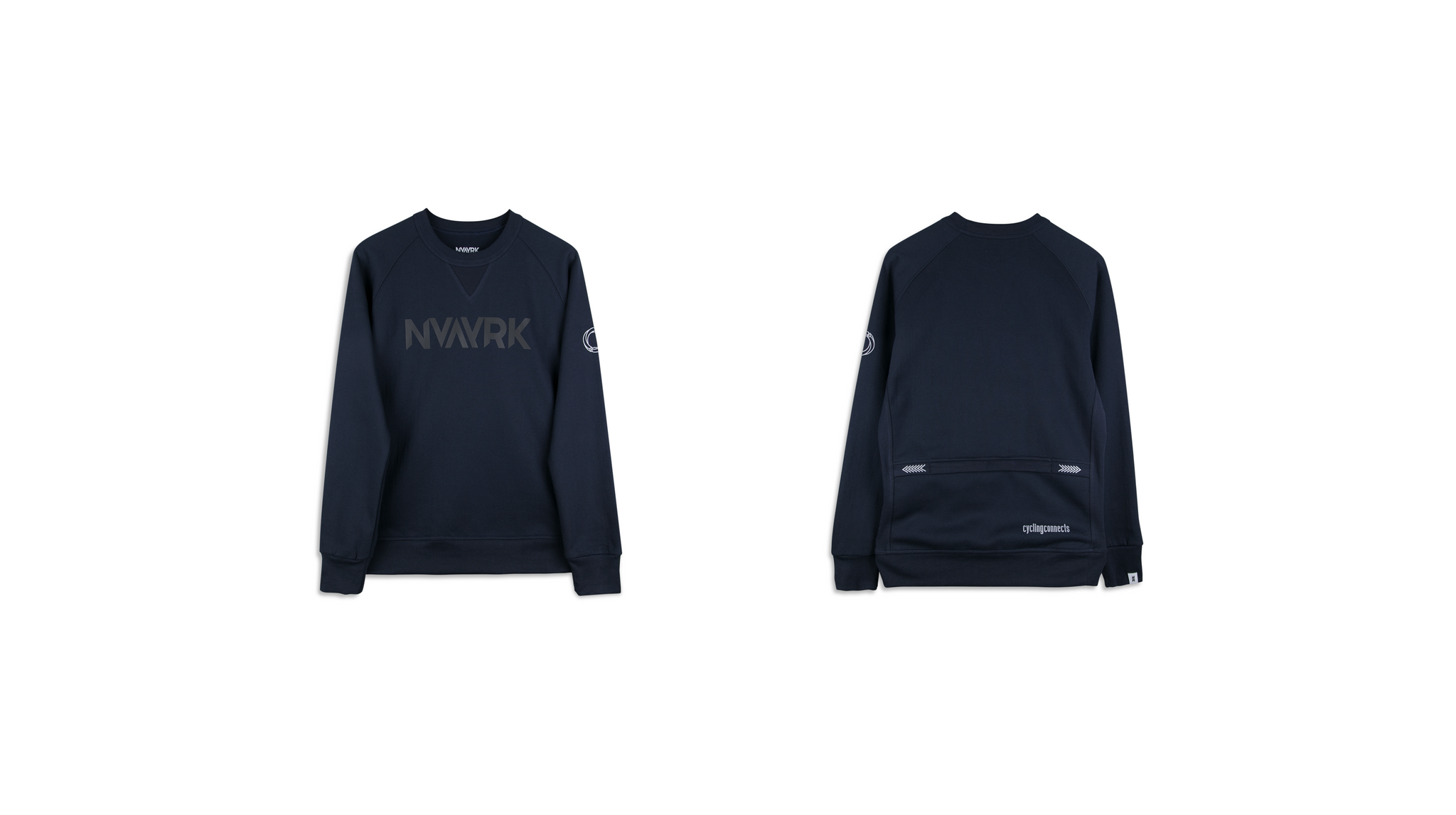 Cycling Sweatshirt (Reflective) - Navy Blue