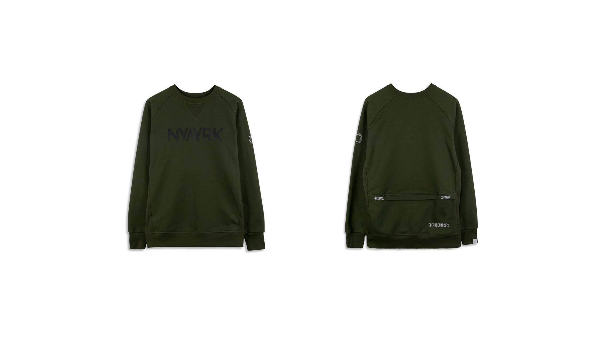 Cycling Sweatshirt (Reflective) - Olive Green